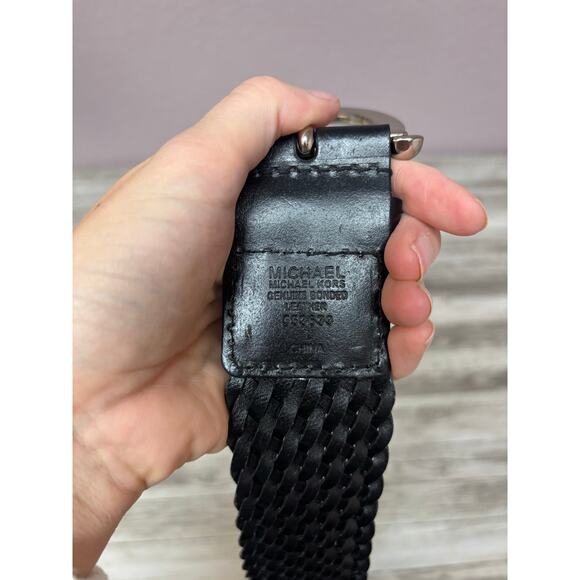 Michael Kors Braided Leather Belt - Women's 43" Black - Picture 4 of 7